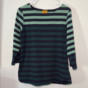 Ruby Rd. Women’s 3/4 Sleeve Green Striped Top Size Medium‎